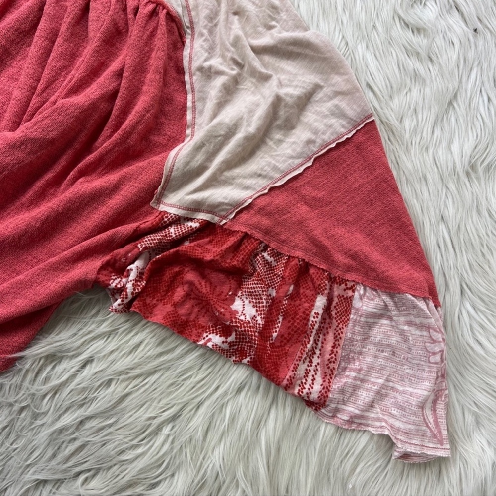 Free People We The Free Friday Fever Pattern Mix Top - Picture 6 of 11